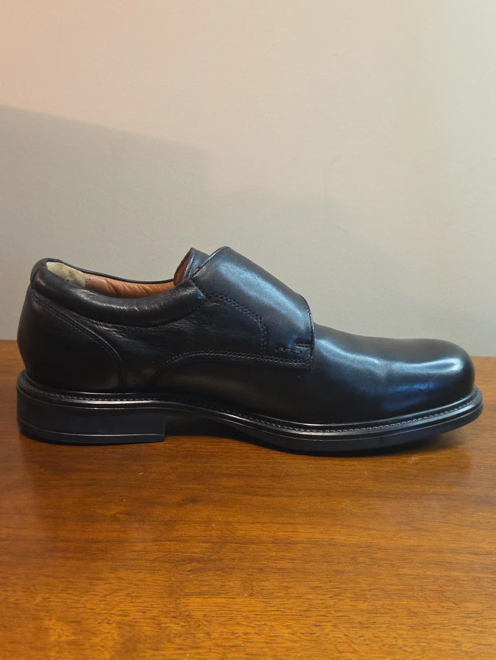 Men's Covington Black Leather Upper And Lining Monk Loafer Dress Shoes 13